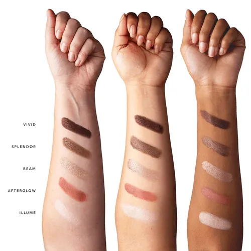 Miniatura 4 de 100% PURE Pretty Naked II - Paleta de maquillaje todo en uno, compacta 3 sombras de ojos, rubor, resaltador facial, desnudo natural pigmentado
