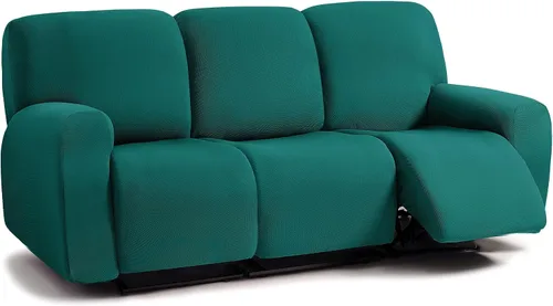 Miniatura 34 de ULTICOR - Juego de 8 fundas para sofá reclinable de jacquard, fundas elásticas para sofá reclinable para 3 cojines, fundas gruesas, suaves y Gris