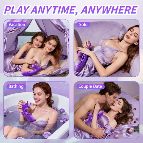 Miniatura 7 de Juguetes sexuales vibradores para mujeres - Vibrador conejo 4EN1 con 10 aleteos, 10 vibraciones y 7 golpeteos, vibradores de punto G, consoladores