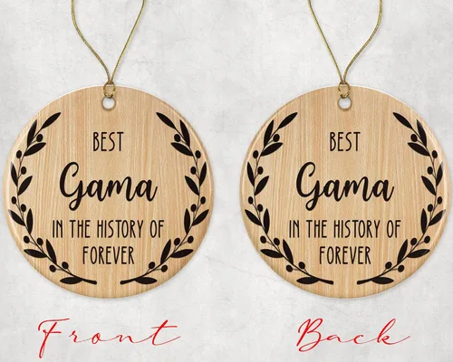 Miniatura 2 de Adorno de Best Gama - Adorno de Navidad con el mejor Gama en la historia de la eternidad - Adorno familiar - Regalo para Gama - Adorno de Gama