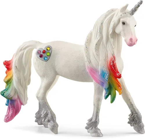 Miniatura 7 de Schleich Bayala - Juego familiar de unicornio de mandala de 3 quilates, con mamá, papá y lindas figuras de unicornio bebé, juguetes mágicos