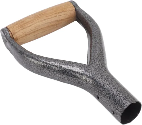 Miniatura 7 de Diydeg Mango de pala D-Grip, mango de pala reutilizable de 1.22 pulgadas, metal y madera, plata, pala de trasplante, herramienta de jardín