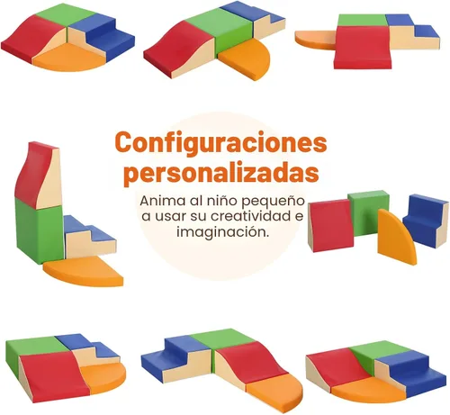 Miniatura 6 de TODIBY Juguetes de Escalada de Cuero PU Suave de 4 Piezas para Niños Pequeños, Bloques de Escalada de Espuma para Niños Pequeños, Conjunto de Juego