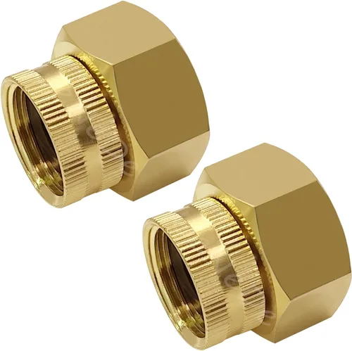 Miniatura 6 de Uenede Conector de manguera de jardín hembra de latón de 1/2 "NPT macho a 3/4" GHT hembra, reductor giratorio roscado reductor adaptador