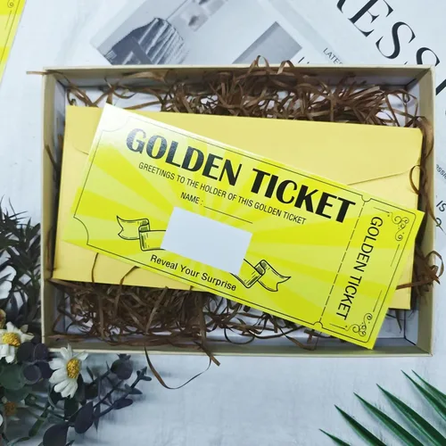 Miniatura 4 de Well Tile Golden Ticket - Tarjetas para rascar, paquete de 8 tarjetas de cumpleaños sorpresa premium con sobres, escribe tu propio mensaje, tarjetas
