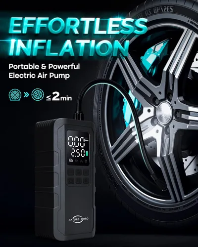 Miniatura 7 de Compresor de aire portátil para inflador de neumáticos, bomba de aire de 7500 mAh para neumáticos de automóvil, bomba de neumáticos inalámbrica
