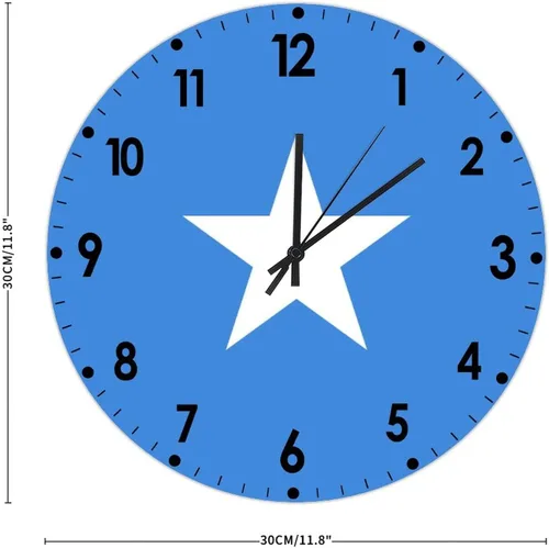 Miniatura 168 de Cheyan Reloj de pared con bandera de Canadá de 12 pulgadas, silencioso, sin tictac, de PVC, funciona con pilas, reloj redondo decorativo, regalo