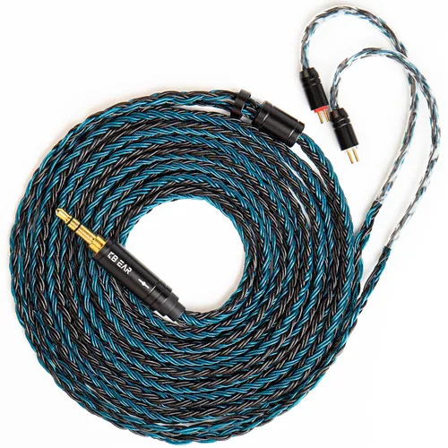 Miniatura 9 de H HIFIHEAR Cable de repuesto mejorado para auriculares, 8 núcleos, cable de cobre chapado en plata con cable IEM de 2 pines de 0.031 in para UM3X
