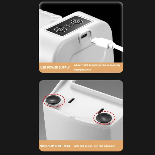 Miniatura 3 de Máquina eléctrica para hacer albóndigas automáticamente, prensa Wonton Maker para hacer pasteles, utensilios de cocina, utensilios de cocina