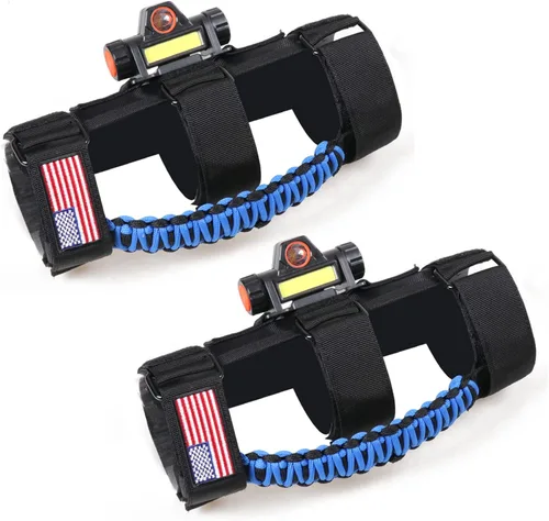 Miniatura 25 de sukemichi Manijas de agarre de la barra de rodillo para accesorios de Jeep Wrangler TJ JK JL Gladiator JT UTV ATV - Hebilla metálica de mejora