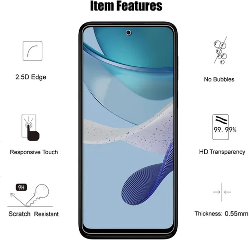 Miniatura 4 de (3+3) Protector de pantalla de vidrio templado con protector de lente de cámara para Motorola Moto G 5G 2023 (paquete de 3)