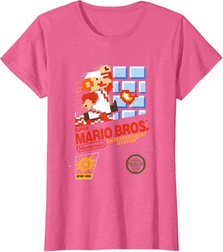 Miniatura 14 de Super Mario Dashin - Camiseta gráfica de acción, ajuste clásico, cuello redondo, color negro