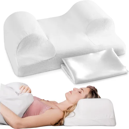 Your Face Pillow - Almohada para dormir de espalda, almohada de belleza para dormir de espalda, almohada cervical de espuma viscoelástica con