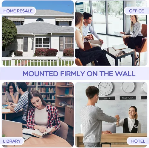 Miniatura 7 de Remerry 2 piezas de acrílico para folletos al aire libre de 6 x 9 pulgadas, caja de literatura transparente para montaje en pared con tapa blanca