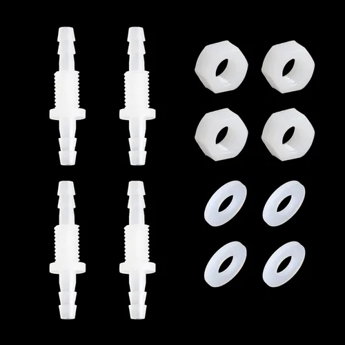 Miniatura 8 de Feelers Púa de manguera de 1/2 pulgada a granel, accesorio de púas hexagonales, adaptador de plástico, empalmador de unión con junta