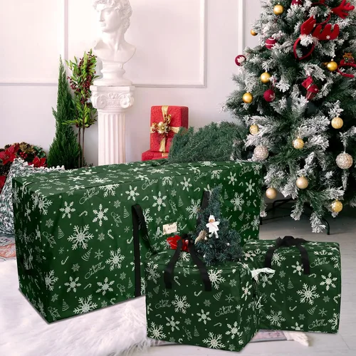 Miniatura 7 de RICHIE Bolsa de almacenamiento para árbol de Navidad de 7.5 pies (juego de 3 piezas), bolsa Oxford 600D para árbol de Navidad a prueba de desgarros