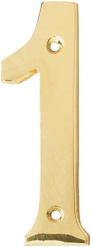 Miniatura 12 de Motif - Números de buzón de latón macizo lacado pulido de 4 pulgadas para exteriores, placas de dirección para números de casa, decoración al aire