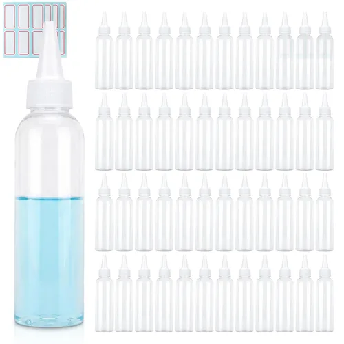 Miniatura 14 de TRENDBOX Aplicador de botellas de plástico transparente de 2 onzas con tapa superior giratoria sin BPA para aceites y líquidos para el cabello