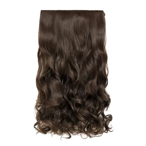 Miniatura 45 de REECHO Extensiones de cabello rubio, extensiones de una pieza con clip de 20" para mujer, extensiones de cabello sintético suave y natural con ondas