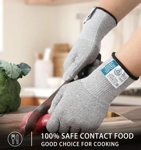 Miniatura 7 de JDL ANSI A6 - Guantes resistentes a cortes para mujer, grado alimenticio, protección de cuchillos, manejo de vidrio, comodidad superior y ligeros