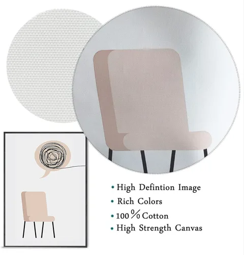 Miniatura 7 de FSZSEES Psicoterapia Consejero Oficina Pintura de Pared para Arte de Europa del Norte Moderno Lienzo Arte de Pared Silla Hablar Ayuda Salud Mental