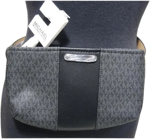 Miniatura 4 de Michael Kors Riñonera Silver Jet Set para mujer, Negro