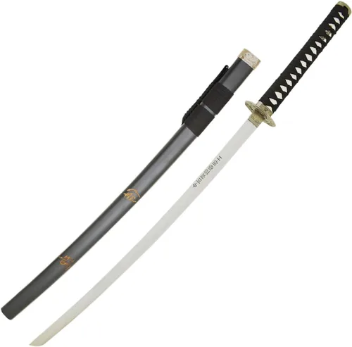 Miniatura 2 de MASTER USA - Espada Katana tallada a mano con código Samurai Bushido en vaina, acero 1045, 41.5 pulgadas en total, incluye soporte de exhibición