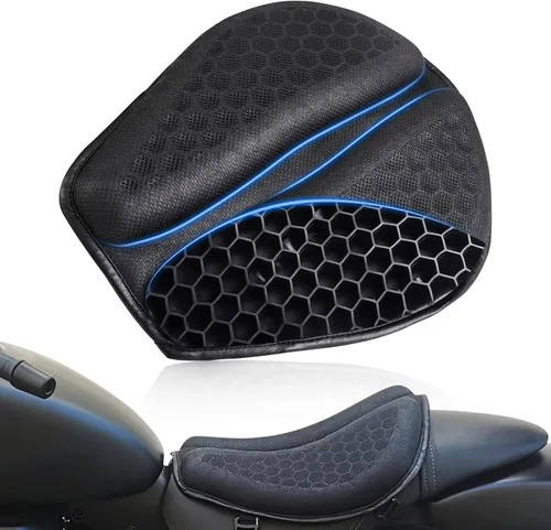 Miniatura 8 de Cojín Plegable de Gel para Asiento Trasero de Motocicleta de Pasajero, Estructura de Panal 3D Absorción de Impactos y Transpirable Almohadilla
