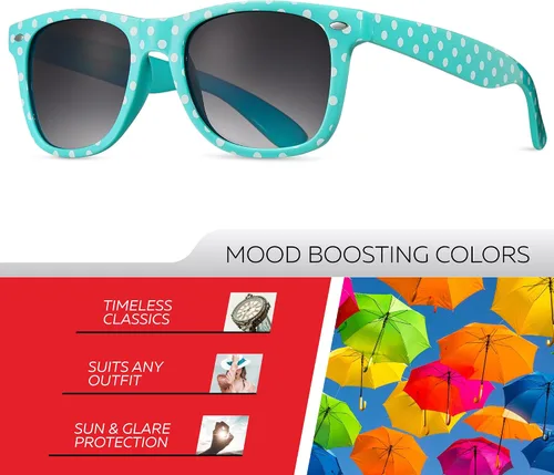 Miniatura 2 de Retro Rewind Gafas de sol vintage a la moda de lunares para mujer UV400