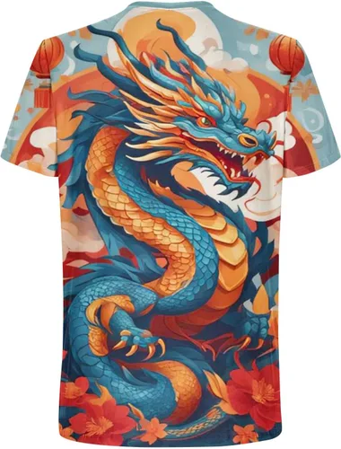 Miniatura 5 de Camisetas para hombre Dragon 2024 Graphic Tees Casual Manga Corta Tallas Grandes Tops Novedad Camiseta divertida Cuello redondo Camiseta