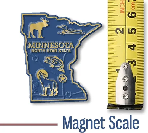 Miniatura 2 de Imán con diseño de mapa de estado, Minnesota