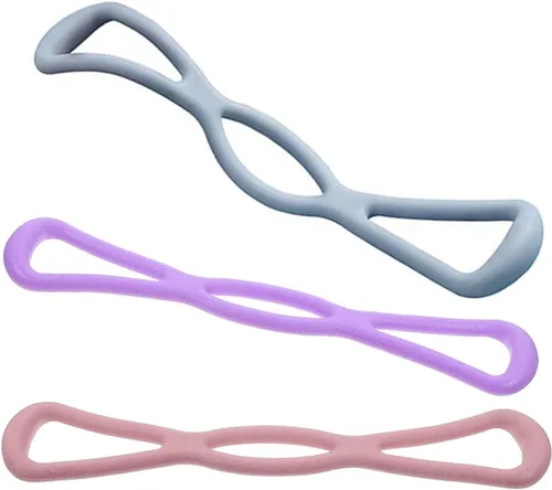 BESPORTBLE Juego de 3 bandas elásticas de resistencia para yoga, alta elasticidad para estiramientos de espalda, hombros y pecho, correas de