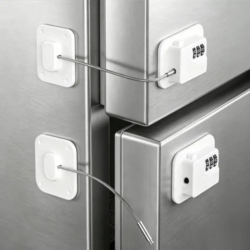 Miniatura 14 de Cerradura de refrigerador, cerraduras de refrigerador para niños, cerradura de congelador con combinación para refrigeradores, cajones, armarios