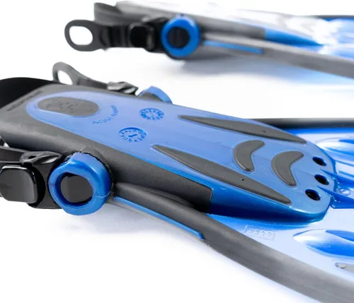 Miniatura 3 de Bonassi Aletas de tiburón para adultos, aletas cortas ajustables para esnórquel y natación
