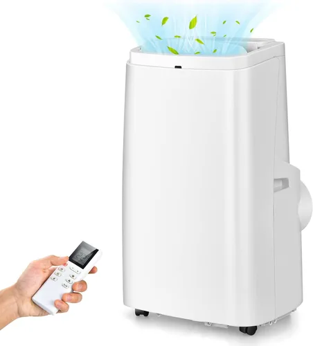 PETSITE Aire acondicionado portátil 9000 BTU, unidad de refrigeración de unidad de CA 3 en 1 con deshumidificador y modos de ventilador