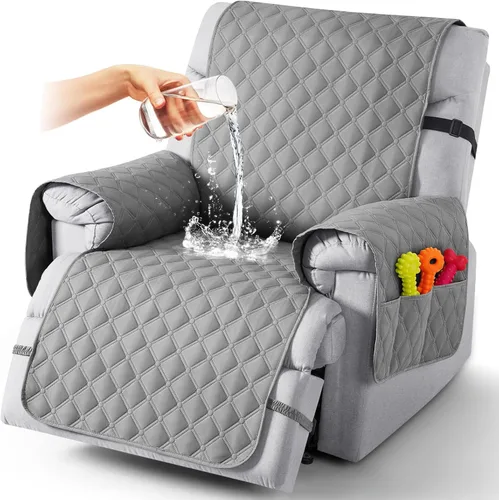 Miniatura 41 de TAOCOCO Fundas reclinables 100% impermeables, con correas para las piernas, funda de sofá reclinable reversible para silla reclinable, protector