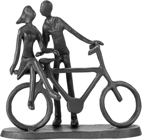 Miniatura 8 de Escultura de hierro hecha a mano, adorno de metal, figura de pareja, arte romántico, estatua de hierro, detalles modernos abstractos, figuritas