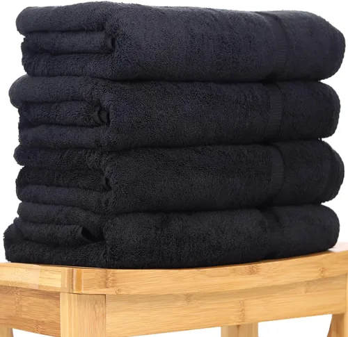 Miniatura 42 de Colección de calidad de hotel y spa, altamente absorbente y de secado rápido, 100% algodón turco, 750+ GSM, toallas ecológicas, toallas con borde