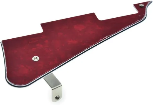 Miniatura 11 de KAISH Golpeador de guitarra Abalone Pearl LP con soporte de acero inoxidable negro y tornillos de montaje de acero para USA Les Paul