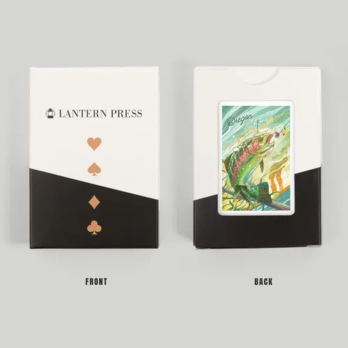 Miniatura 8 de Lantern Press Oregon, Fishing, Underwater Trout, 52 Playing Cards for Adults, Poker Size Card Deck