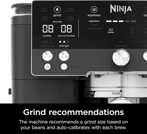 Miniatura 4 de Ninja Luxe Café Premier, máquina de café expreso, cafetera de goteo y preparación rápida en frío, molinillo integrado, manipulación asistida