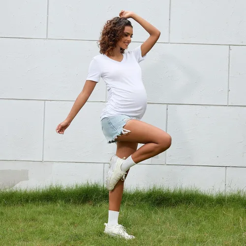 Miniatura 4 de Bhome Maternity- Camiseta de manga corta para embarazo