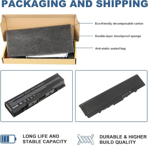 Miniatura 8 de Batería para laptop Dell Inspiron 1521 1520 1721 pp22l pp22x; Dell Vostro 1500 1700, se adapta a P/N W280 0UW280 NR239 312-0589 451-10477 FK890