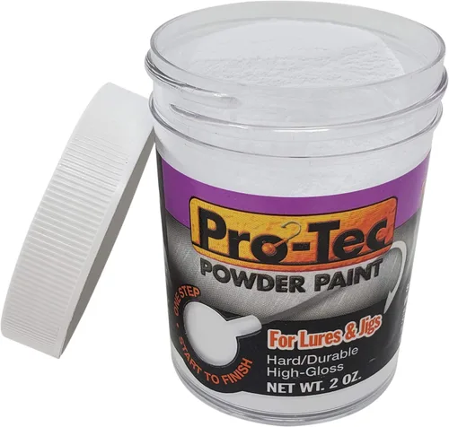 Miniatura 20 de Pro-Tec Pintura en Polvo para Jigs y Señuelos, Pintura para Señuelos de Pesca de Cabeza de Jig Resplandor verde brillante