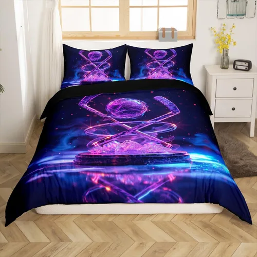 Miniatura 8 de Erosebridal Sports Duvet Cover Football Patchwork Bedding Sets, Geometric Ball Pattern Bed Cover Rugby Game Bed Set Twin
