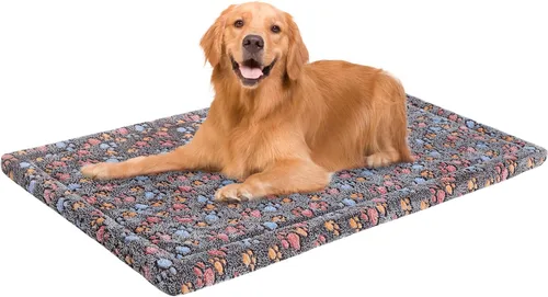 Miniatura 18 de BEAUTYZOO Tapete para cama de perro de 42 x 28 pulgadas, lavable para perros de tamaño XL, antideslizante para jaula de mascotas, tapete rectangular