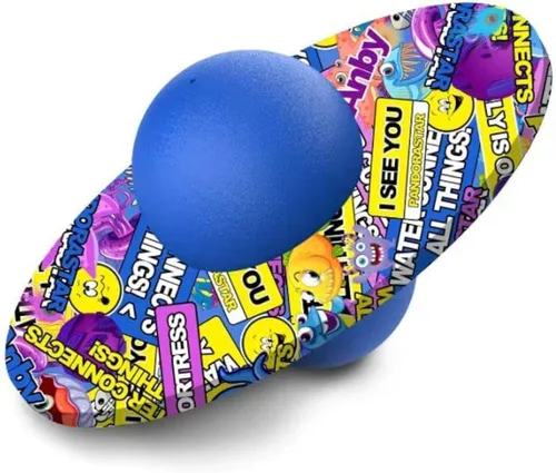 Pogo Ball for Kids & Adults Up to 200lb, Balance Coordination Trick Bounce Board Pop Ball Cool Fun Challenge Indoor Outdoor Toys Pogo Jumper