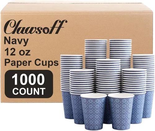 Miniatura 9 de Clawsoff Paquete de 300 Vasos de Papel de 8 oz, Vasos Desechables para Bebidas Calientes/Frías, Vasos de Café de Papel de 8 OZ, Vasos de Café
