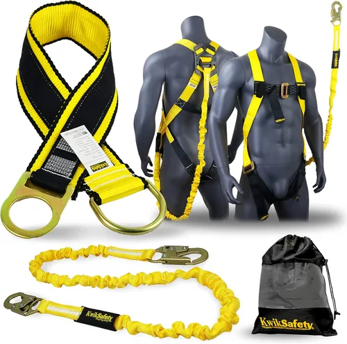 Miniatura 8 de KwikSafety – Charlotte, NC – GIBBON GRIP Correa de Anclaje de Seguridad de 3 pies para Brazo Cruzado, Anclaje de Viga Choker, Sistema de Arresto