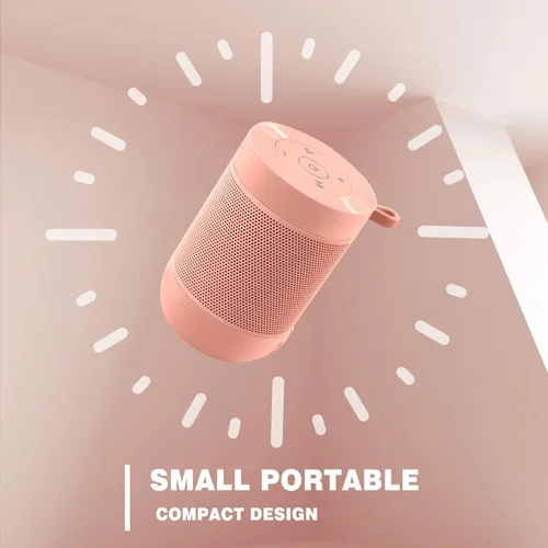 Miniatura 3 de comiso Altavoz Bluetooth portátil, pequeño altavoz de ducha con IPX5 impermeable, sonido fuerte HD 360°, emparejamiento estéreo inalámbrico, mini